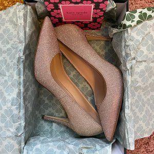 Kate Spade Vivian Pumps | Rose Gold Glitter | Size 9.5